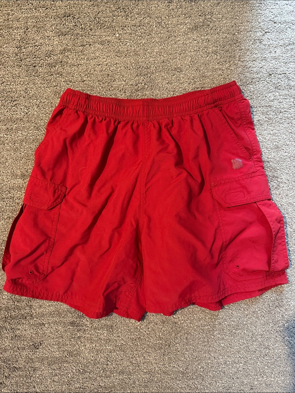 Men's UNDEFEATED Red Cargo Shorts